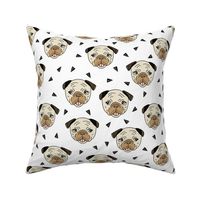 Pugs - White by Andrea Lauren 