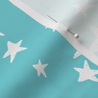 stars // aqua star fabric nursery design