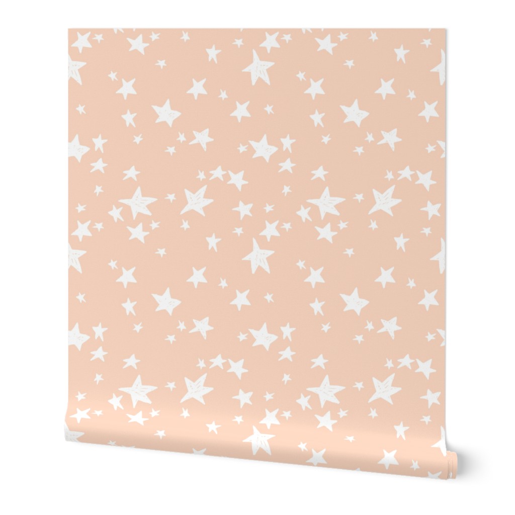 stars // blush star fabric andrea lauren design nursery baby girls star design