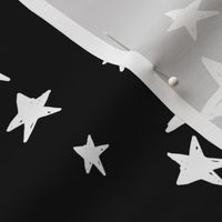 stars // black and white star fabric nursery baby scandi design andrea lauren fabric design