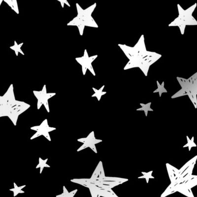 stars // black and white star fabric nursery baby scandi design andrea lauren fabric design