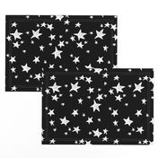 stars // black and white star fabric nursery baby scandi design andrea lauren fabric design