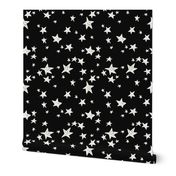 stars // black and white star fabric nursery baby scandi design andrea lauren fabric design