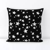 stars // black and white star fabric nursery baby scandi design andrea lauren fabric design