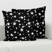 stars // black and white star fabric nursery baby scandi design andrea lauren fabric design