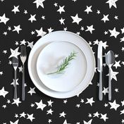 stars // black and white star fabric nursery baby scandi design andrea lauren fabric design