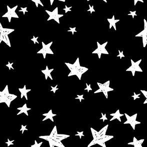 stars // black and white star fabric nursery baby scandi design andrea lauren fabric design