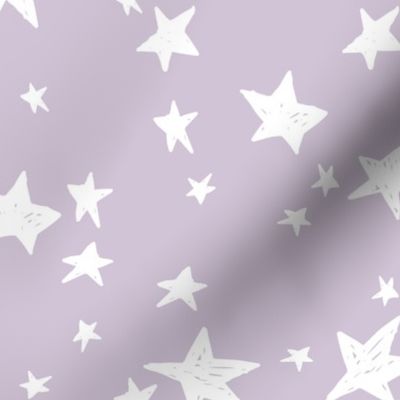 star // stars fabric lavender pastel light purple design andrea lauren fabric