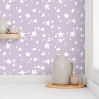 star // stars fabric lavender pastel light purple design andrea lauren fabric