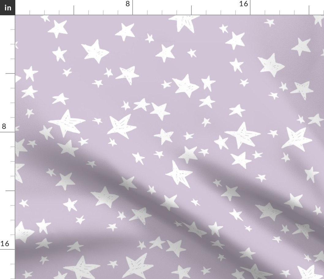 star // stars fabric lavender pastel light purple design andrea lauren fabric