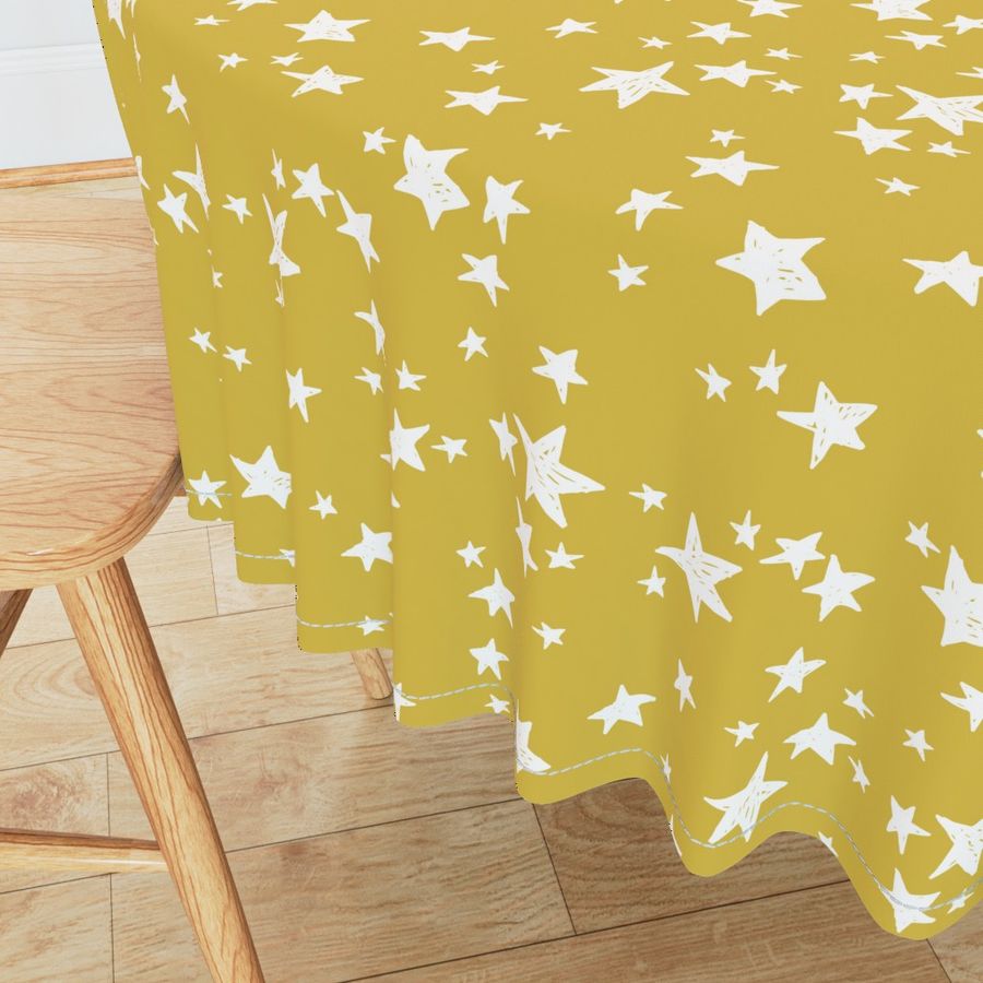 stars // mustard yellow star fabric andrea lauren design scandi design