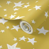 stars // mustard yellow star fabric andrea lauren design scandi design