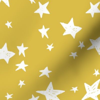 stars // mustard yellow star fabric andrea lauren design scandi design