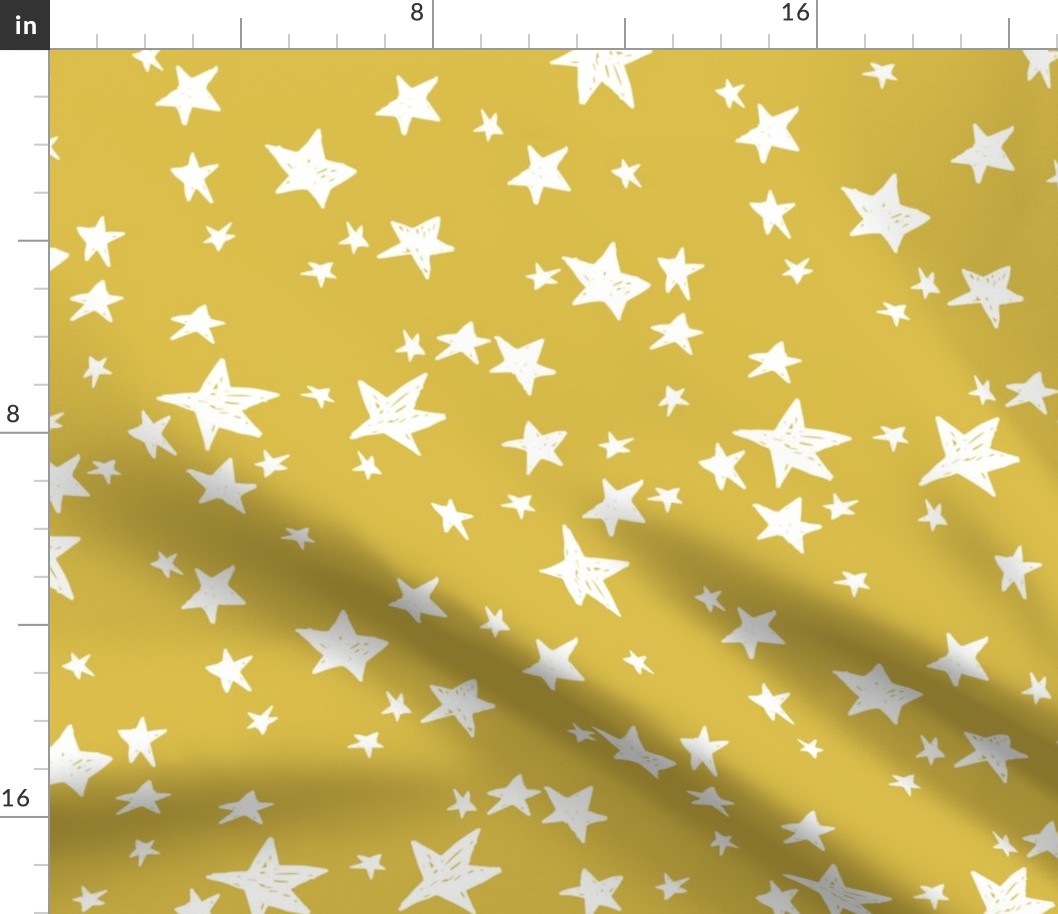 stars // mustard yellow star fabric andrea lauren design scandi design