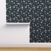 stars // navy blue star fabric night sky stars fabric by andrea lauren
