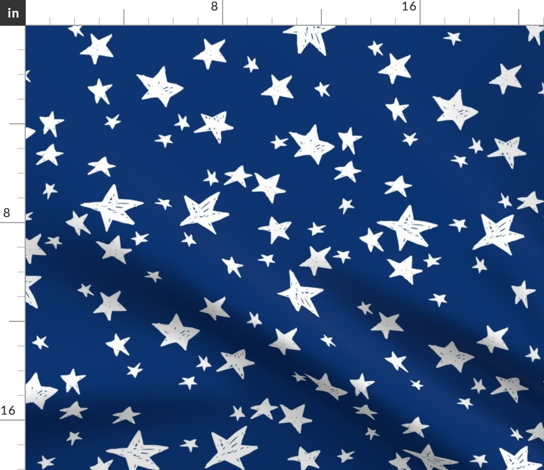 stars // navy blue star fabric night sky stars fabric by andrea lauren