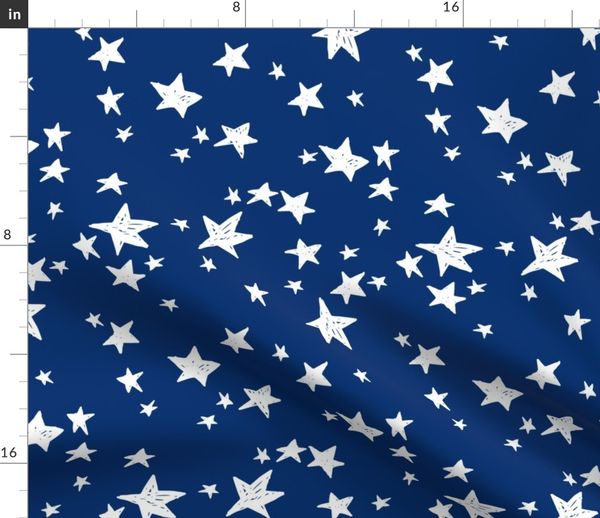 Fabric By The Yard Stars Navy Blue Star Fabric Night Sky Stars Fabric By Andrea Lauren