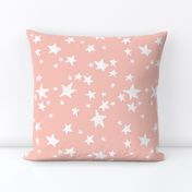 stars // pale pink baby nursery fabric peachy pink design andrea lauren fabric