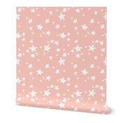 stars // pale pink baby nursery fabric peachy pink design andrea lauren fabric