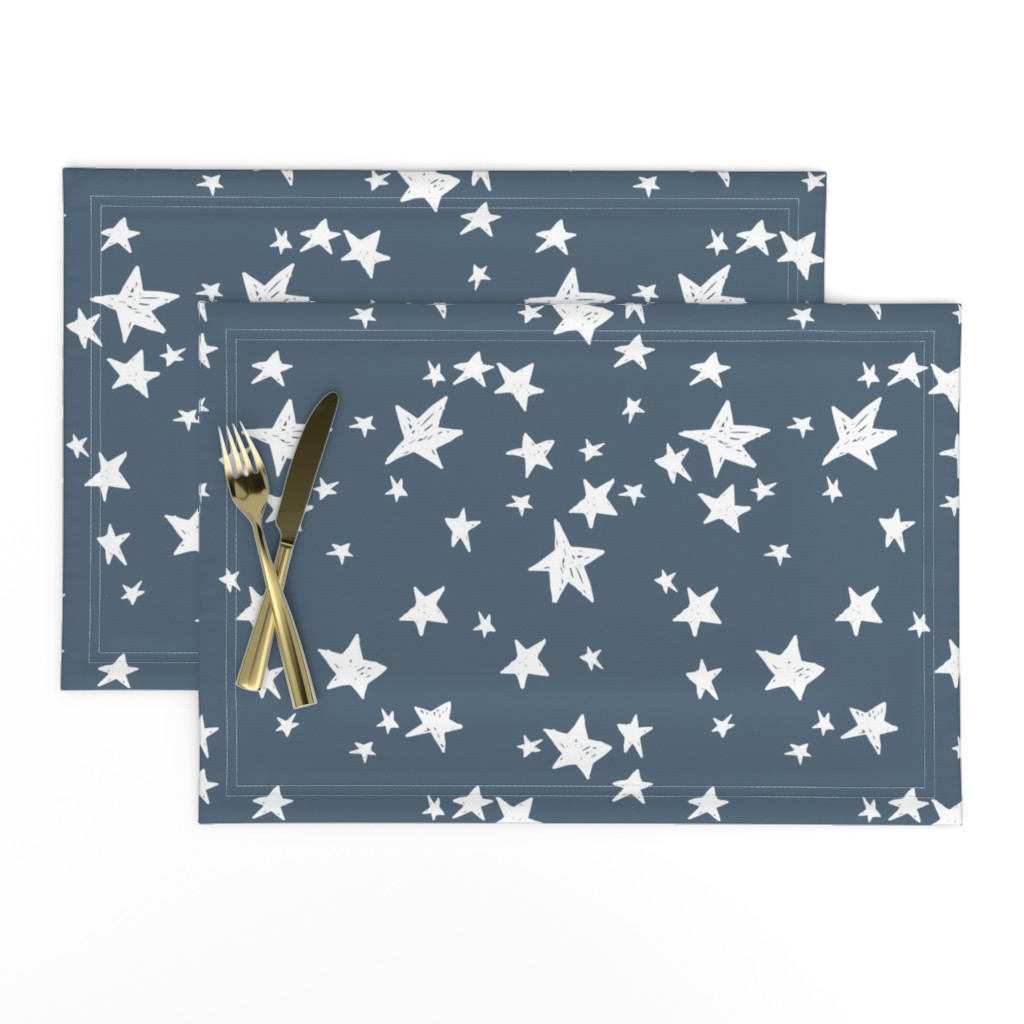 stars // payne's gray blue-grey star fabric nursery boys design star fabric