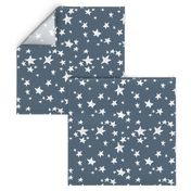 stars // payne's gray blue-grey star fabric nursery boys design star fabric