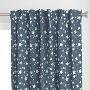 stars // payne's gray blue-grey star fabric nursery boys design star fabric