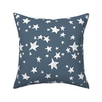 stars // payne's gray blue-grey star fabric nursery boys design star fabric