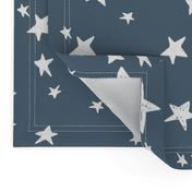 stars // payne's gray blue-grey star fabric nursery boys design star fabric