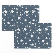 stars // payne's gray blue-grey star fabric nursery boys design star fabric