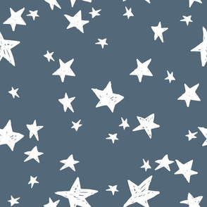 stars // payne's gray blue-grey star fabric nursery boys design star fabric