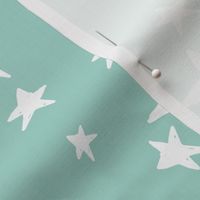 stars // pale turquoise star fabric stars baby nursery design andrea lauren fabric