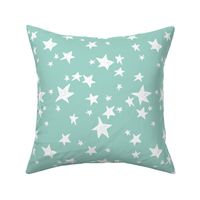 stars // pale turquoise star fabric stars baby nursery design andrea lauren fabric