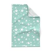 stars // pale turquoise star fabric stars baby nursery design andrea lauren fabric