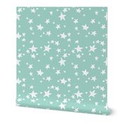 stars // pale turquoise star fabric stars baby nursery design andrea lauren fabric