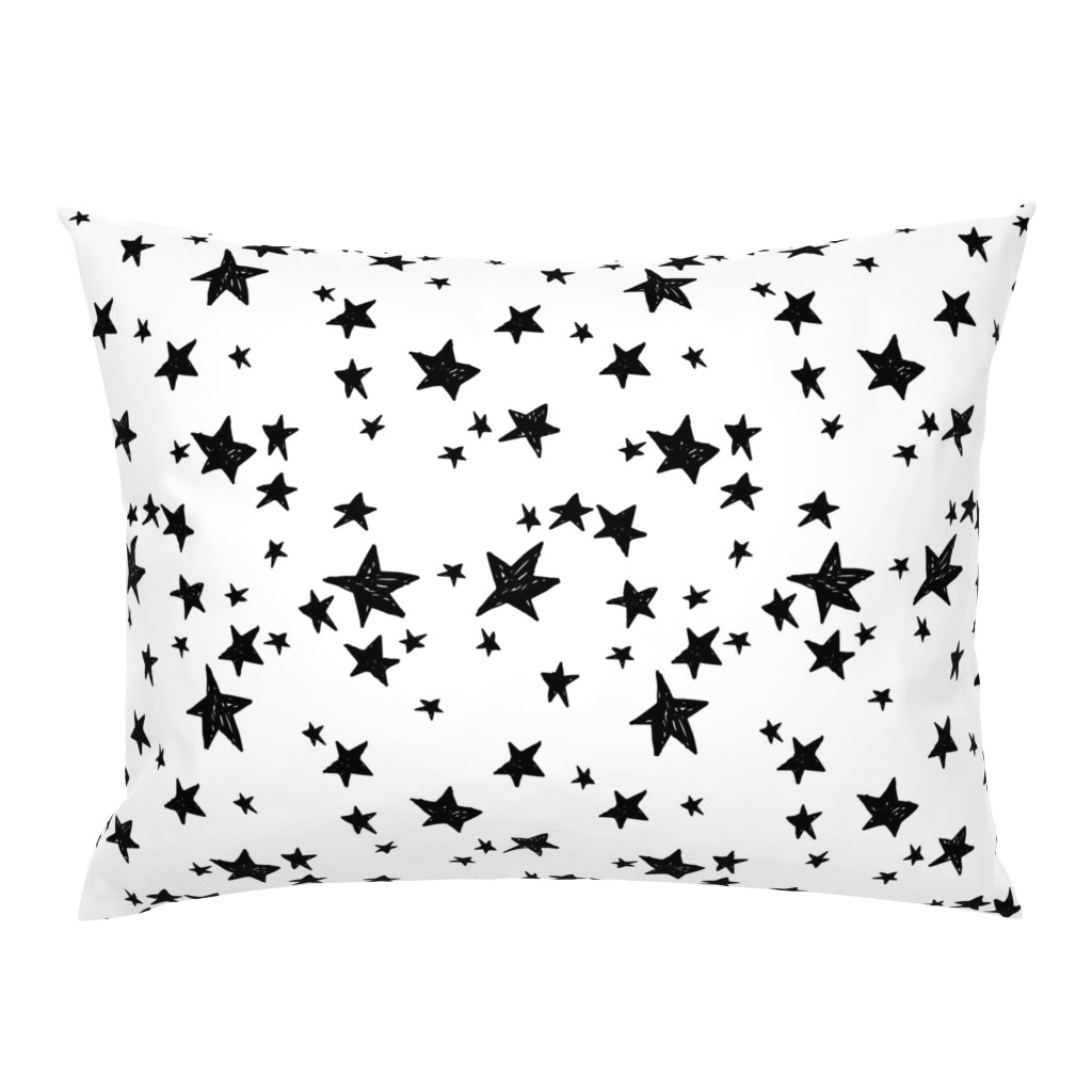 stars // black and white nursery fabric andrea lauren design scandinavian inspired nursery baby design