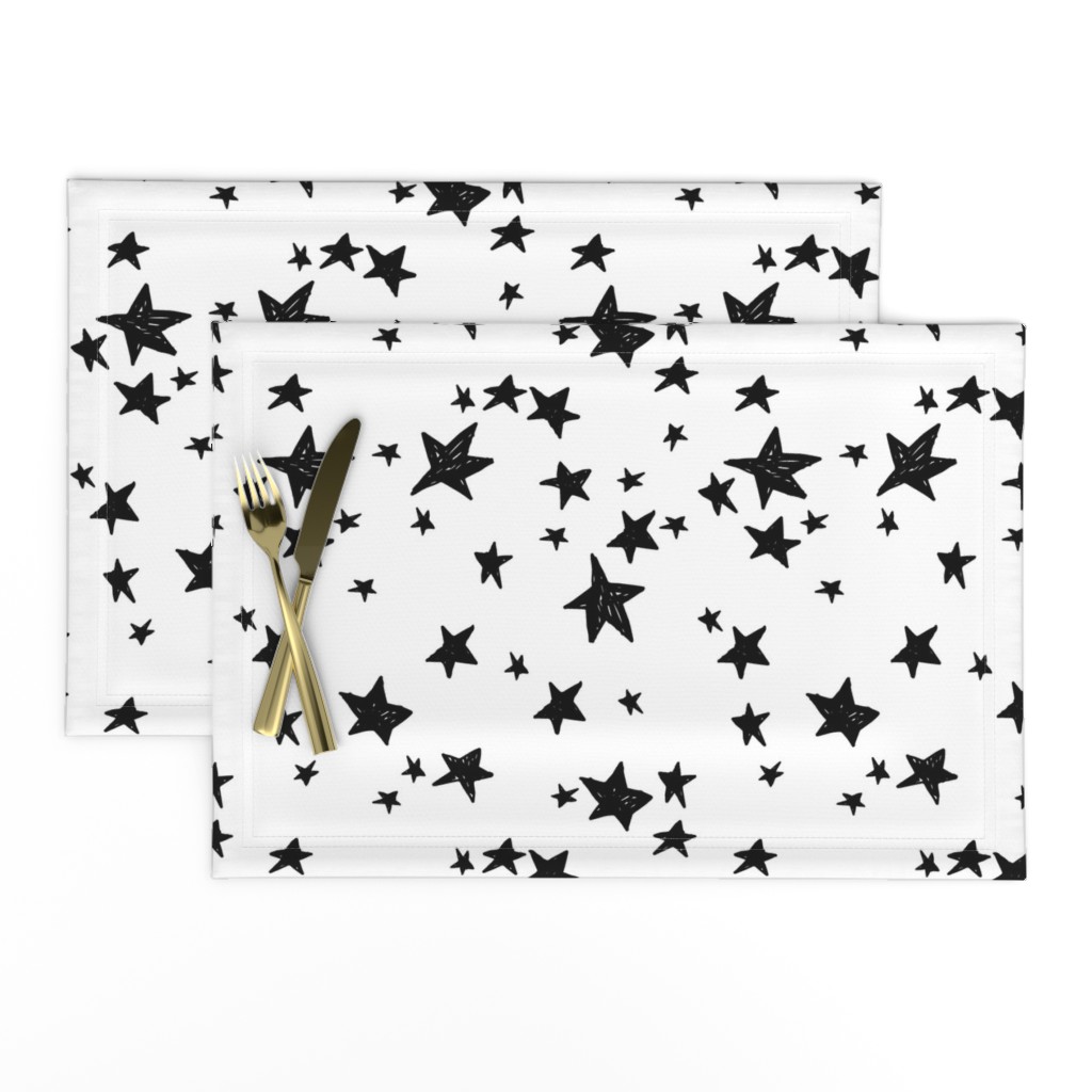 stars // black and white nursery fabric andrea lauren design scandinavian inspired nursery baby design