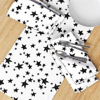 stars // black and white nursery fabric andrea lauren design scandinavian inspired nursery baby design