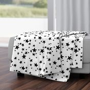 stars // black and white nursery fabric andrea lauren design scandinavian inspired nursery baby design