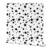 stars // black and white nursery fabric andrea lauren design scandinavian inspired nursery baby design