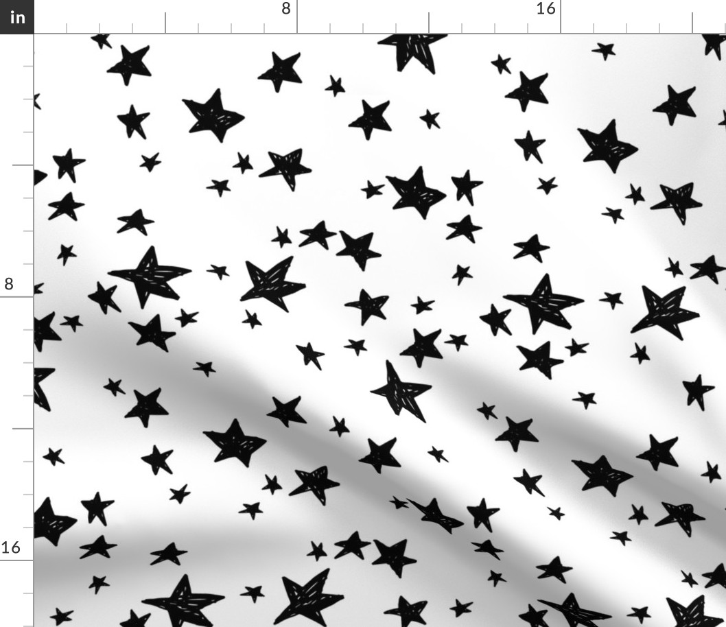 stars // black and white nursery fabric andrea lauren design scandinavian inspired nursery baby design