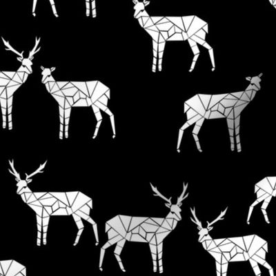 Deer - Black and white by Andrea Lauren 