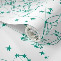 constellations // animals constellation fabric nursery baby design 