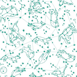 constellations // animals constellation fabric nursery baby design 