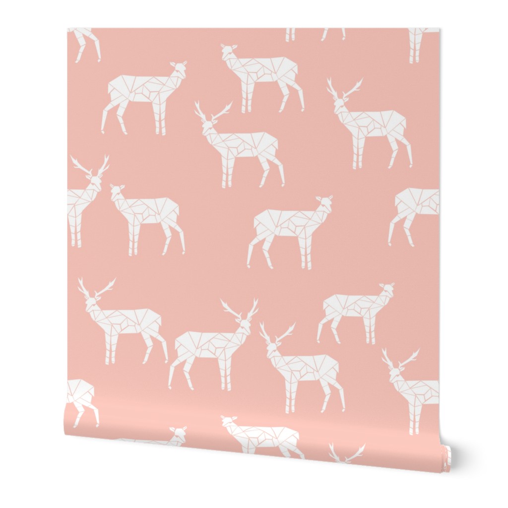 deer // pastel pink deer design andrea lauren fabric animals nursery baby fabric