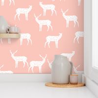 deer // pastel pink deer design andrea lauren fabric animals nursery baby fabric