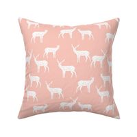 deer // pastel pink deer design andrea lauren fabric animals nursery baby fabric