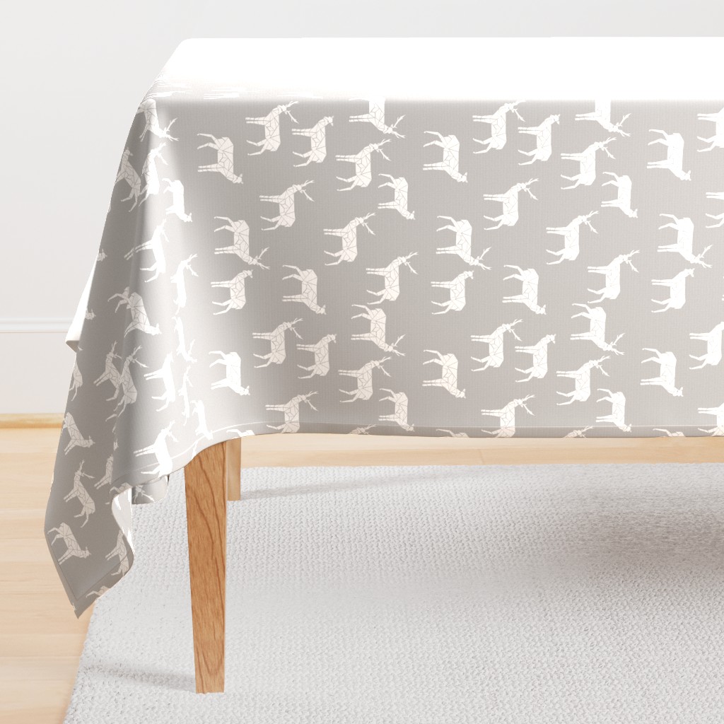 deer // grey deer fabric andrea lauren baby nursery design