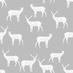deer // grey deer fabric andrea lauren baby nursery design