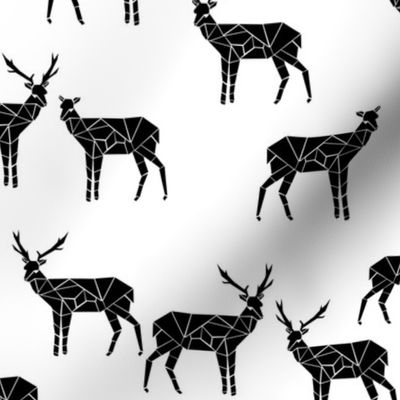 deer // black and white deer fabric andrea lauren nursery design animals baby nursery fabric