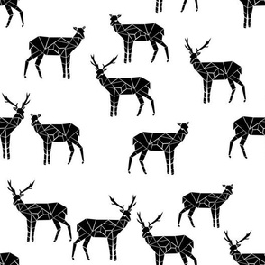 deer // black and white deer fabric andrea lauren nursery design animals baby nursery fabric
